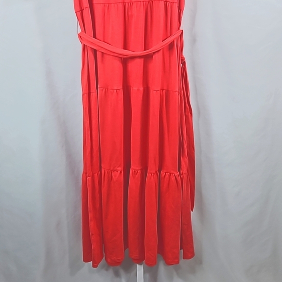 Falls Creek Coral Tiered Maxi Dress Size 1X NWT - Picture 6 of 10